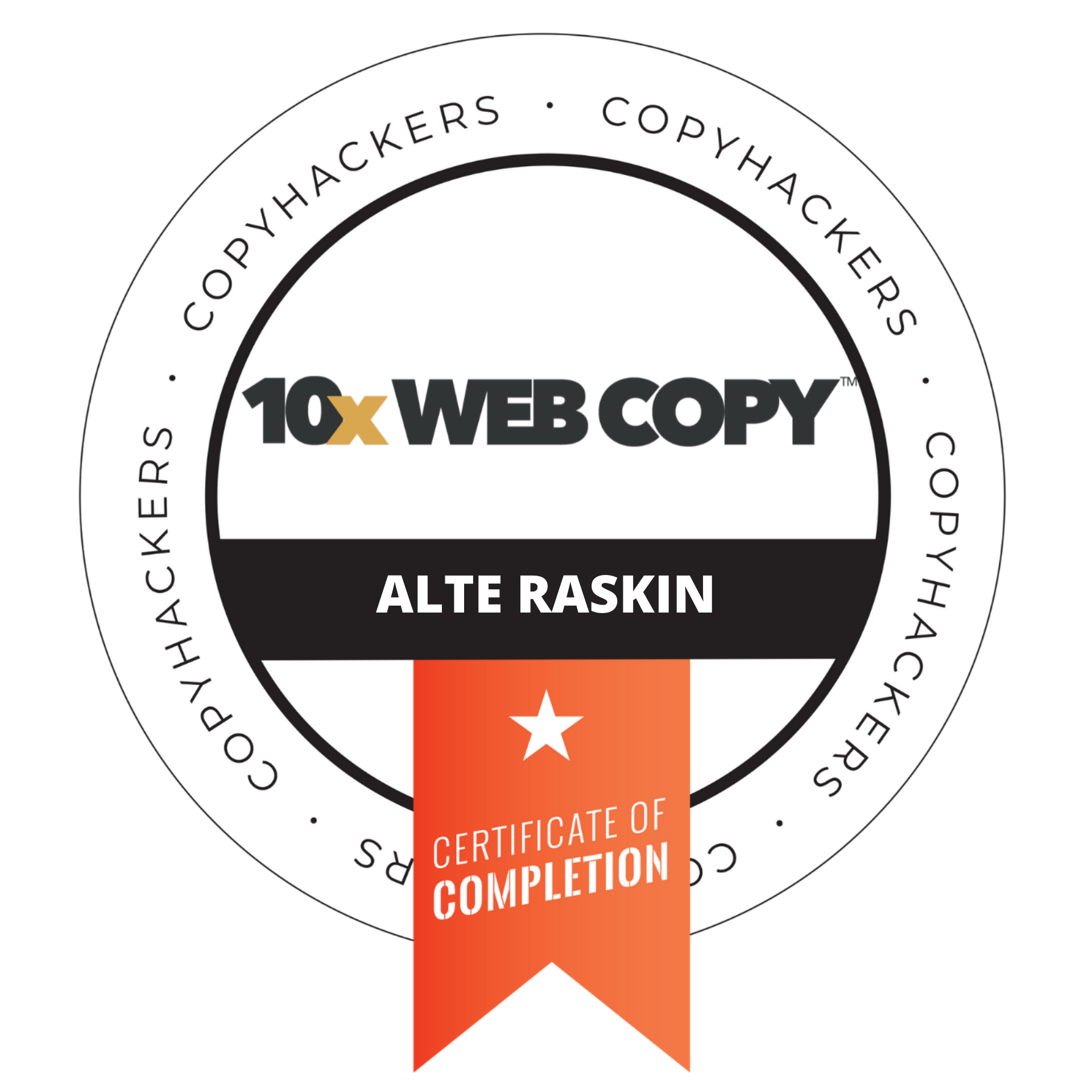 10x Web Copy certification