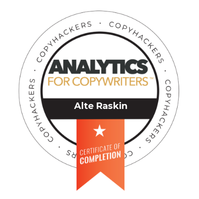 Analytics for Copywriters certification