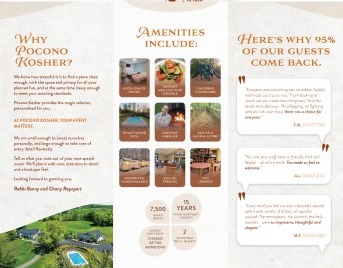 Pocono Kosher brochure inside spread